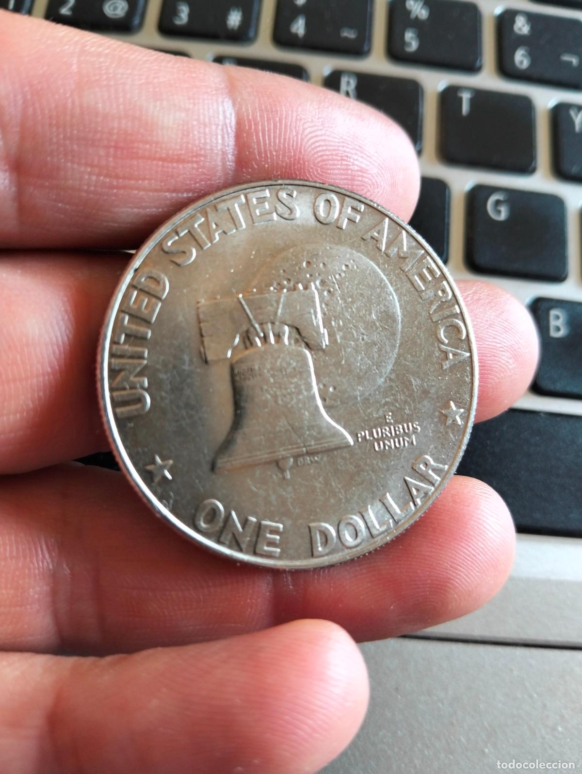 Monedas antiguas de Am&eacute;rica: PLATA. 1 DOLLAR BICENTENARIO, 1776-1976. APOLLO 11. TENGO MAS MONEDAS DE PLATA