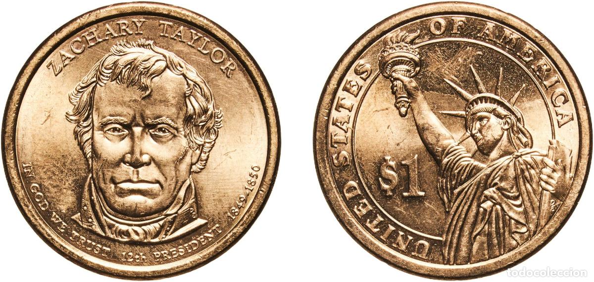 Monedas antiguas de Am&eacute;rica: United States Federal republic 2009 D 1 Dollar (Zachary Taylor) Manganese brass clad copper Denver