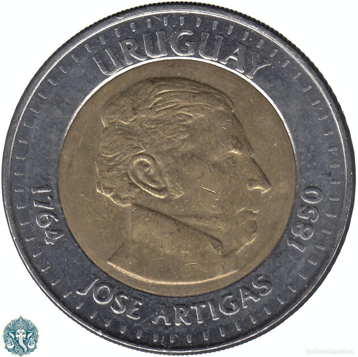 Monedas antiguas de Am&eacute;rica: URUGUAY 10 Pesos 2000 bimet&aacute;lica KM#190