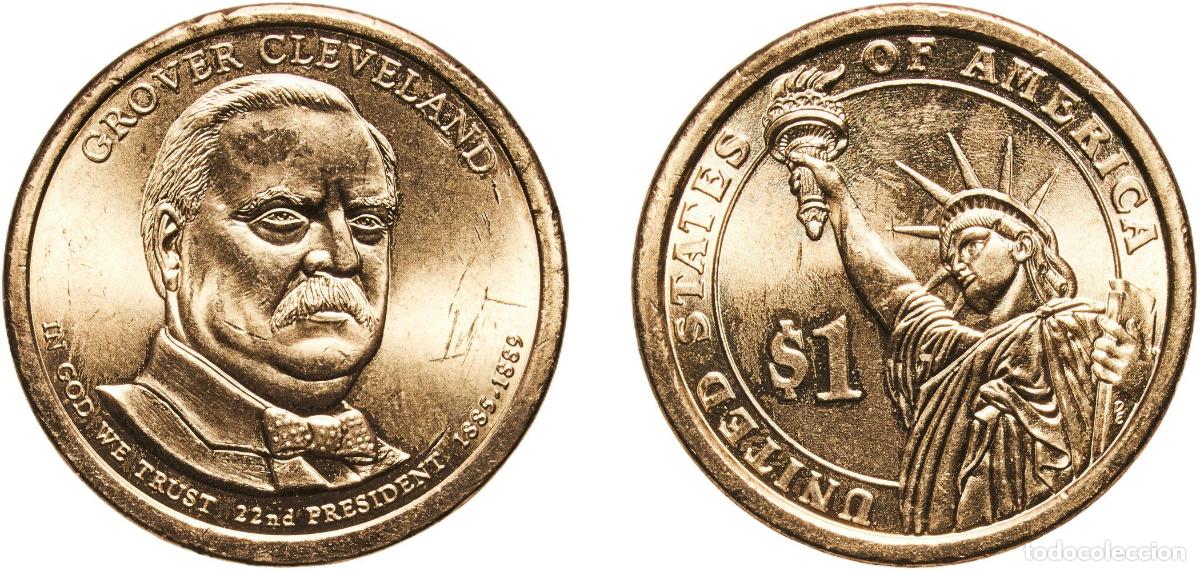 Monedas antiguas de Am&eacute;rica: United States Federal republic 2012 P 1 Dollar (Grover Cleveland, first term) Manganese brass clad
