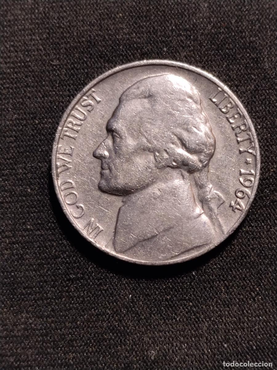Monedas antiguas de Am&eacute;rica: Moneda Estados Unidos &ndash; Jefferson Nickel 1964