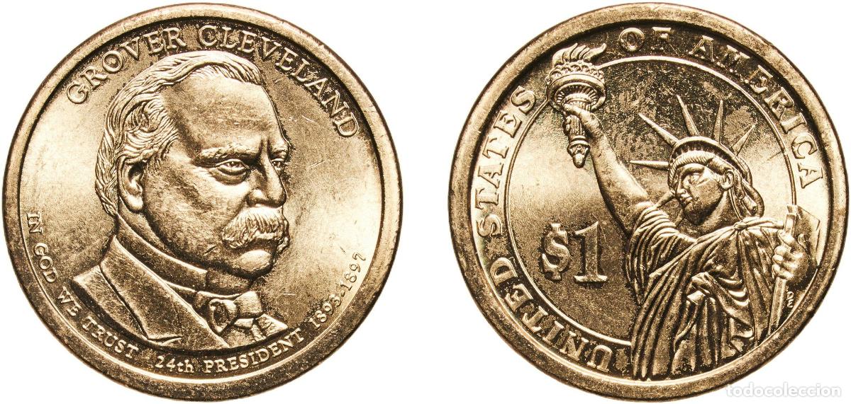 Monedas antiguas de Am&eacute;rica: United States Federal republic 2012 P 1 Dollar (Grover Cleveland, second term) Manganese brass clad