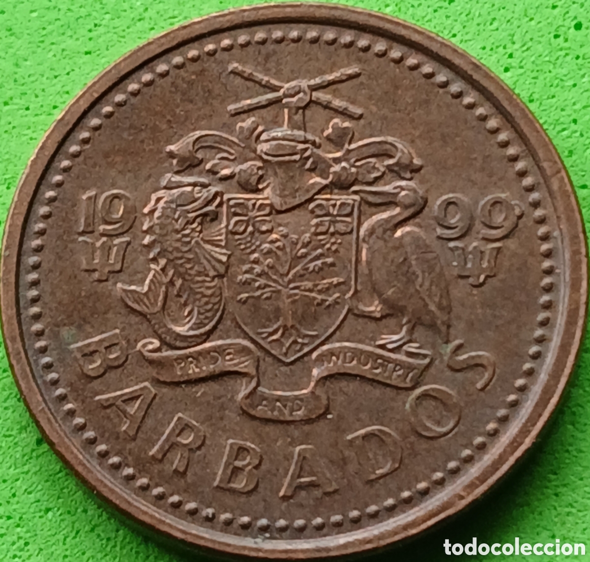 Monedas antiguas de Am&eacute;rica: Barbados 1 cent 1999 km#10a