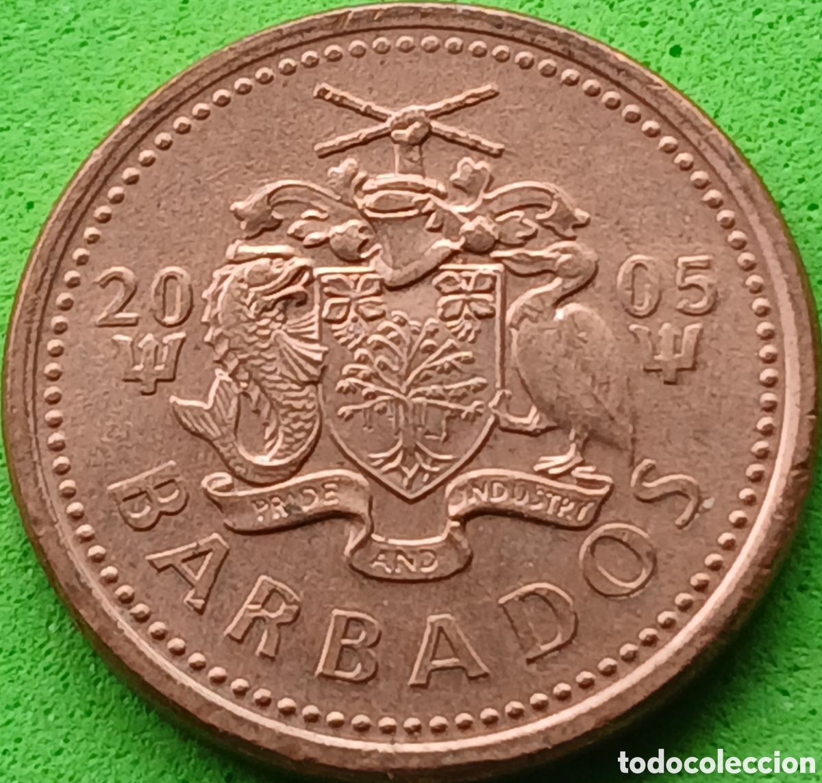 Monedas antiguas de Am&eacute;rica: Barbados 1 cent 2005 km#10a