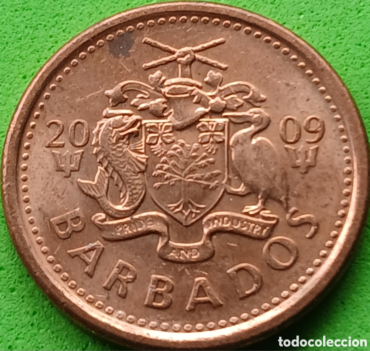 Monedas antiguas de Am&eacute;rica: Barbados 1 cent 2009 km#10b