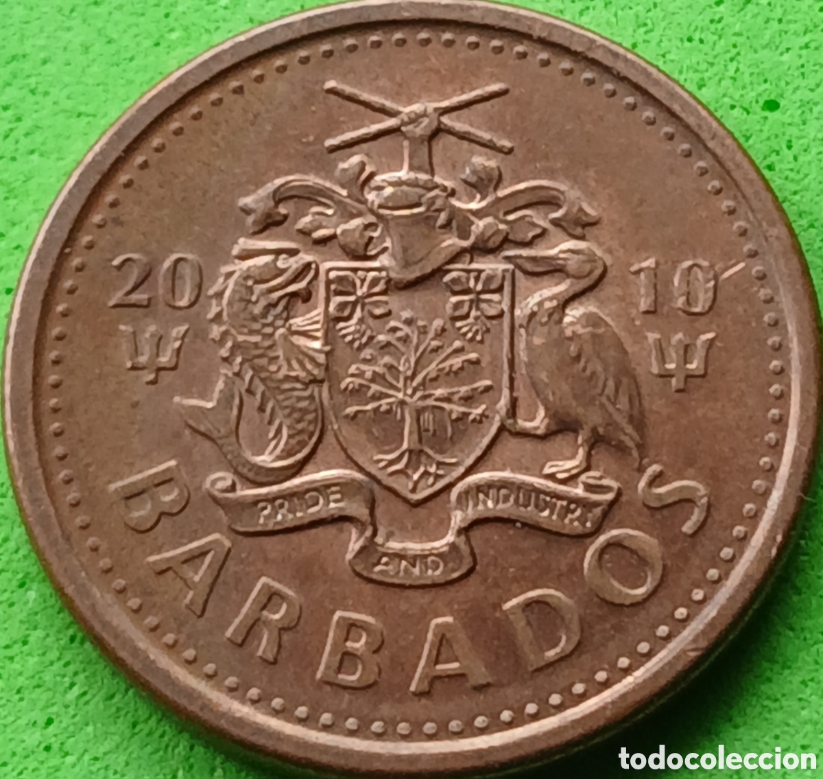 Monedas antiguas de Am&eacute;rica: Barbados 1 cent 2010 km#10b