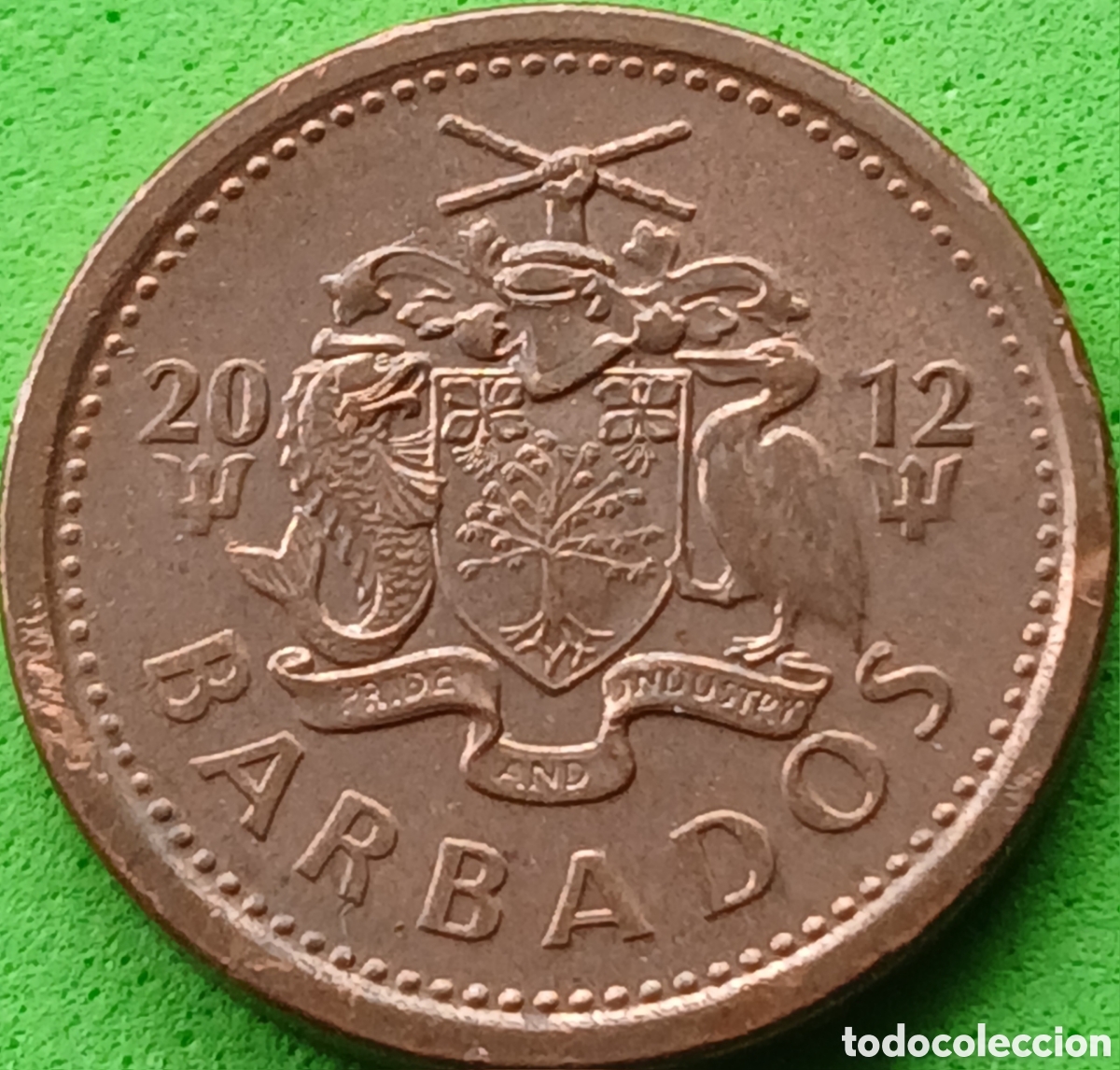 Monedas antiguas de Am&eacute;rica: Barbados 1 cent 2012 km#10b