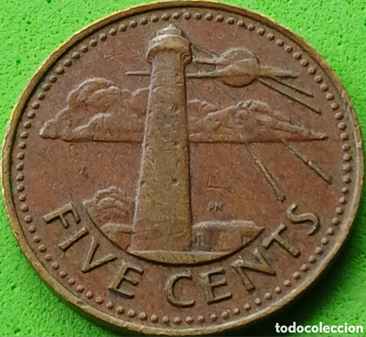 Monedas antiguas de Am&eacute;rica: Barbados 5 cents 1973 km#11 sin marca de ceca