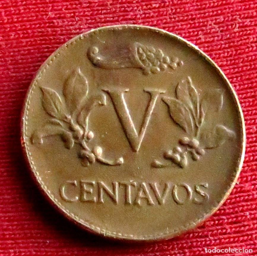 Monedas antiguas de Am&eacute;rica: Colombia 5 centavos 1957