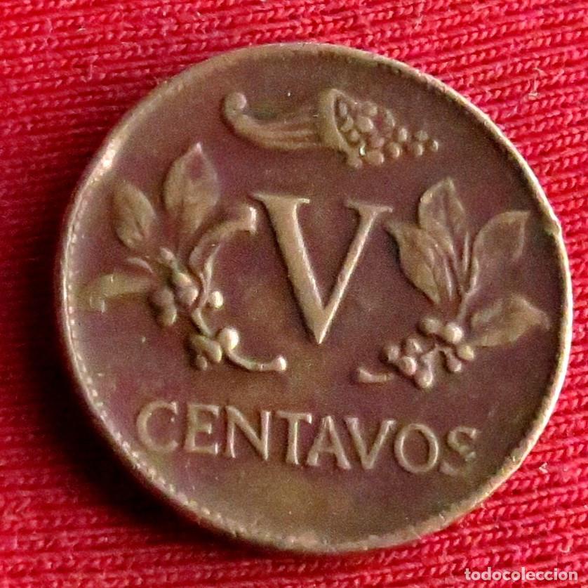 Monedas antiguas de Am&eacute;rica: Colombia 5 centavos 1958