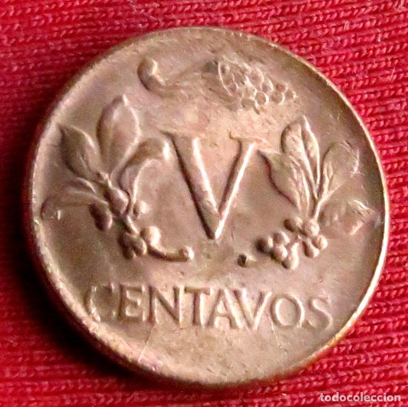 Monedas antiguas de Am&eacute;rica: Colombia 5 centavos 1963