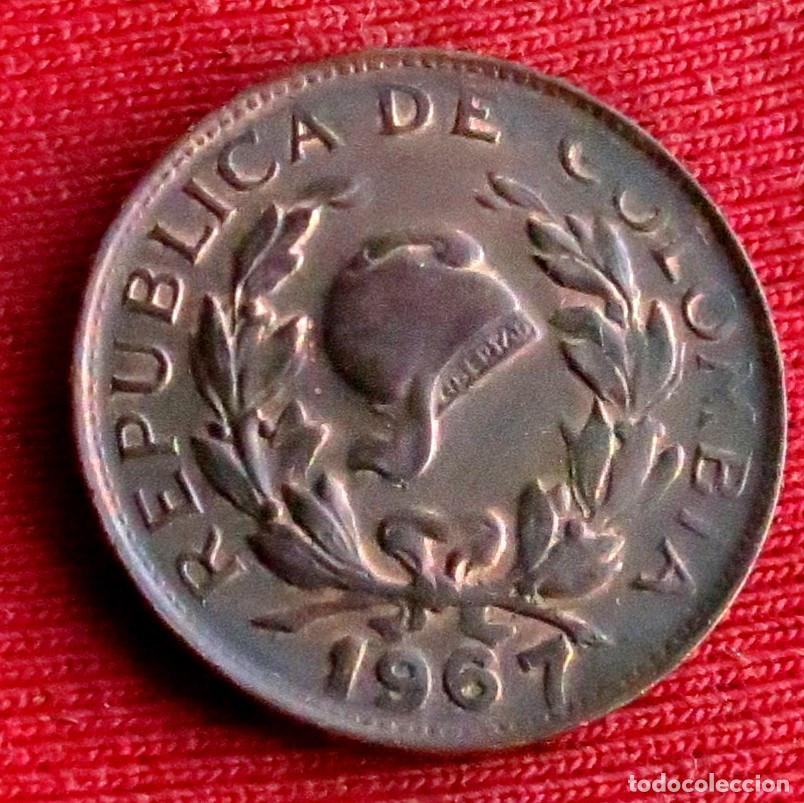Monedas antiguas de Am&eacute;rica: Colombia 5 centavos 1967 - Foto 2