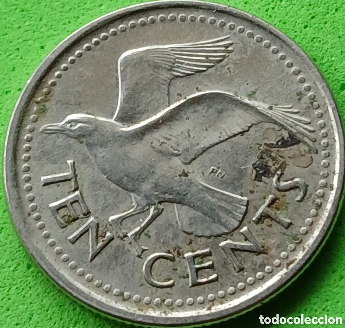 Monedas antiguas de Am&eacute;rica: Barbados 10 cents 2007 km#12a poco com&uacute;n