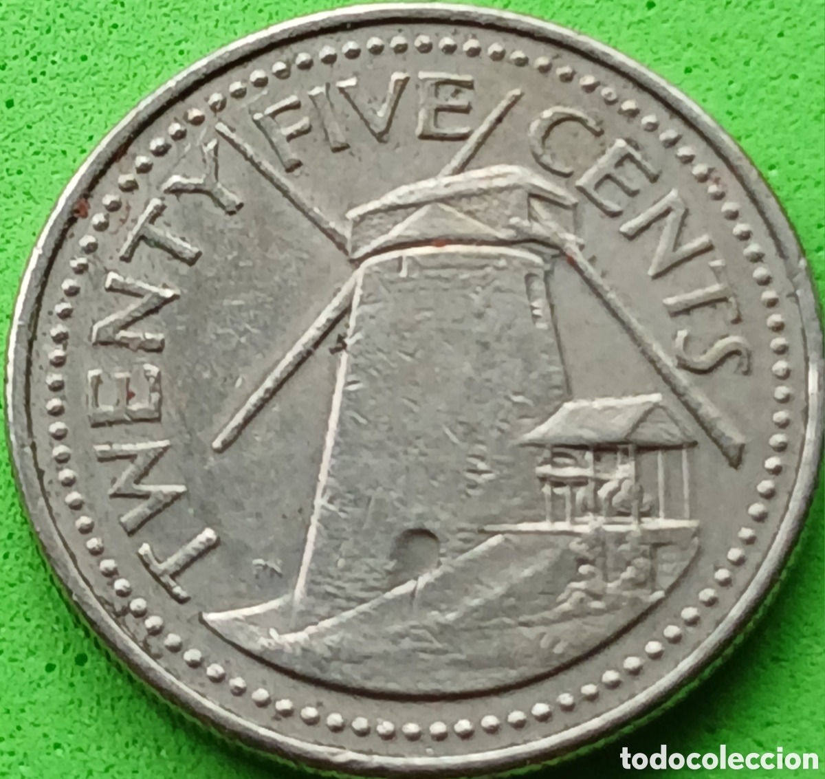 Monedas antiguas de Am&eacute;rica: Barbados 25 cents 1990 km#13