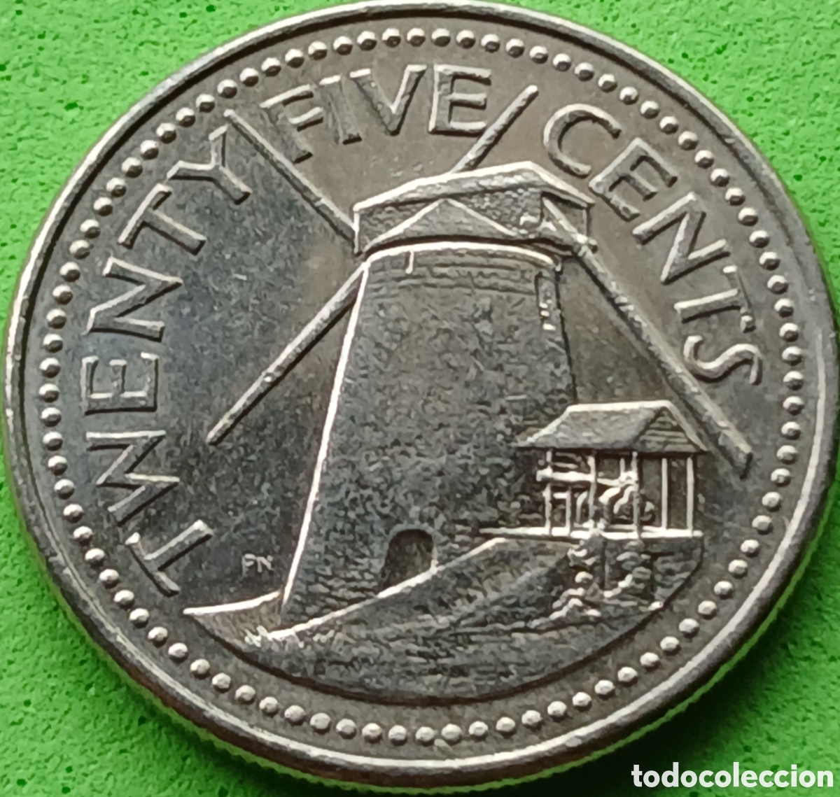 Monedas antiguas de Am&eacute;rica: Barbados 25 cents 2003 km#13