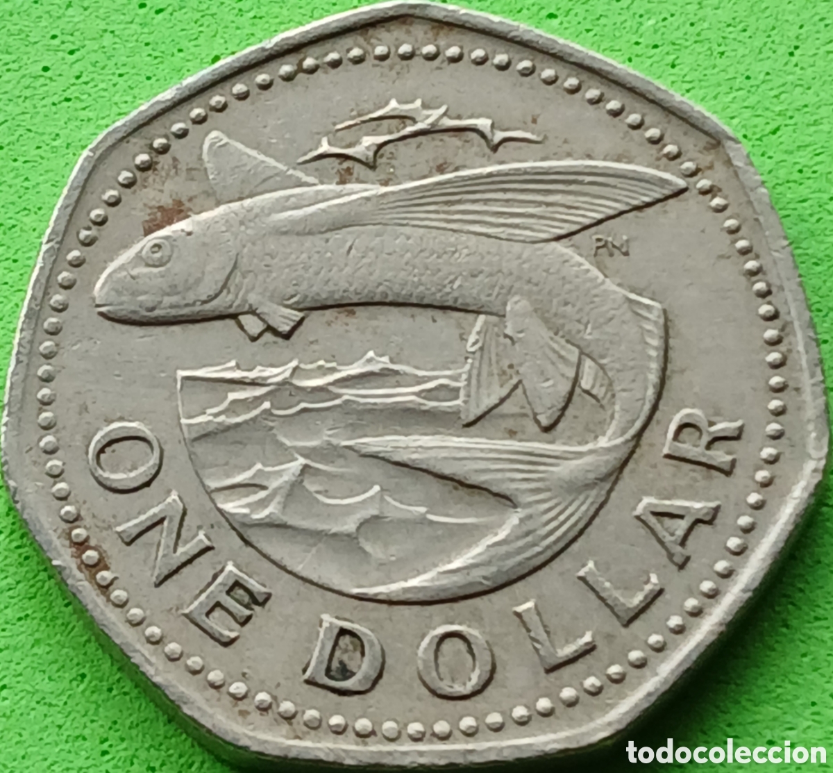Monedas antiguas de Am&eacute;rica: Barbados one dollar 1973 km#14.1 sin marca de ceca