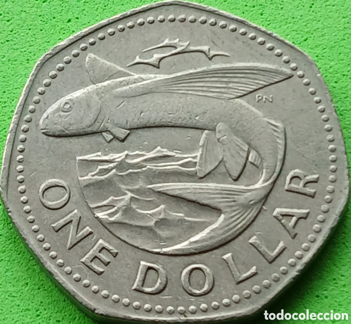 Monedas antiguas de Am&eacute;rica: Barbados one dollar 1979 km#14.1 sin marca de ceca