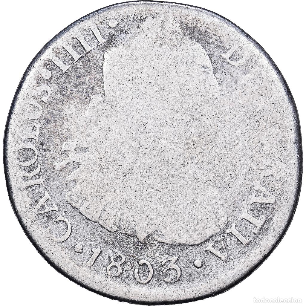 Monedas antiguas de Am&eacute;rica: [#1202978] Per&uacute;, 2 Reales, 1803, Lima, Plata, BC+, KM:95