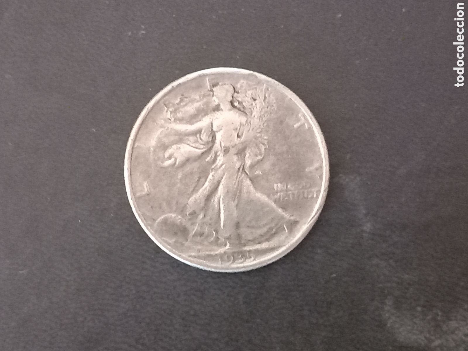 Monedas antiguas de Am&eacute;rica: Moneda de medio d&ograve;lar plata 1935 Estados Unidos de Am&egrave;rica 9 gramos