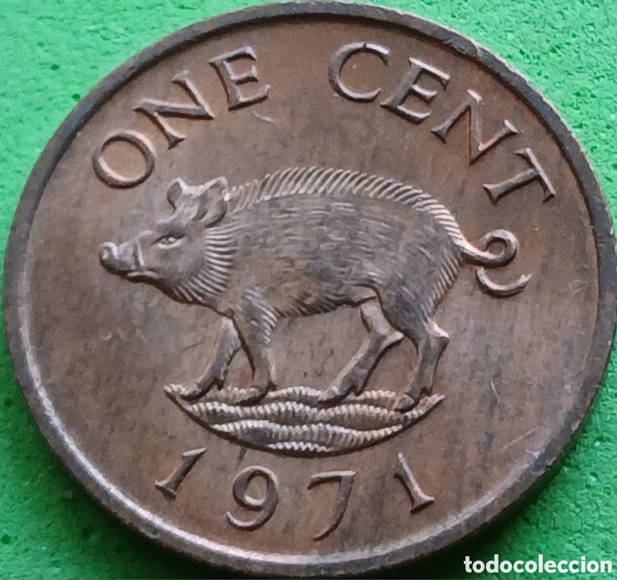 Monedas antiguas de Am&eacute;rica: Bermudas one cent 1971 km#15