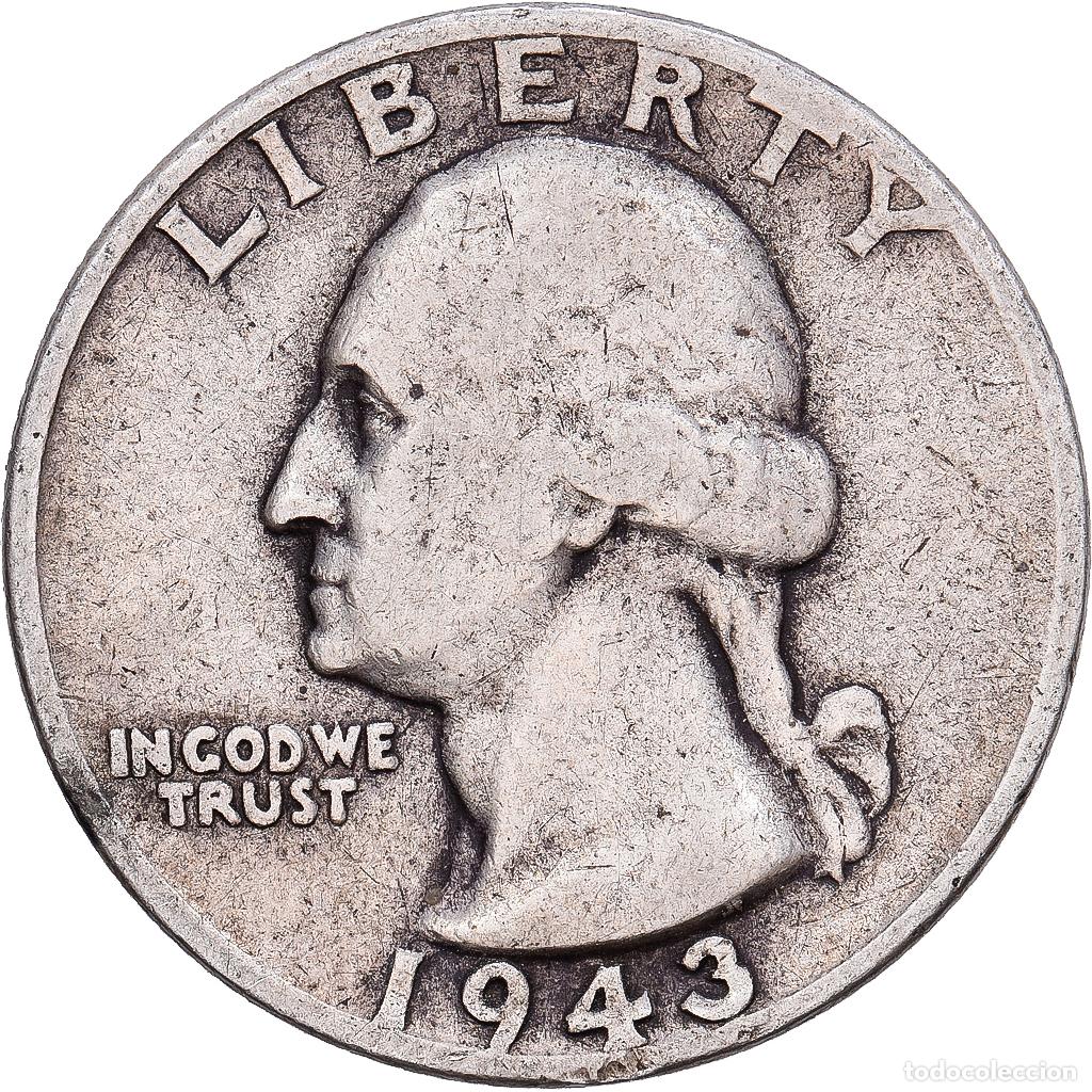 Monedas antiguas de Am&eacute;rica: [#1167827] Estados Unidos, Quarter, Washington, 1943, Philadelphia, Plata, BC+, KM:164