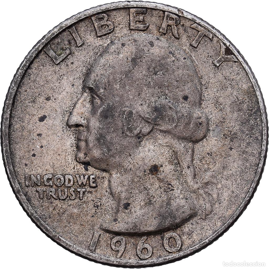 Monedas antiguas de Am&eacute;rica: [#1167831] Estados Unidos, Quarter, Washington Quarter, 1960, Denver, Plata, BC+, KM:164