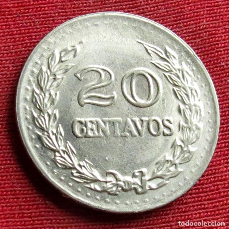 Monedas antiguas de Am&eacute;rica: Colombia 20 centavos 1972