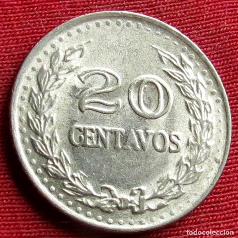 Monedas antiguas de Am&eacute;rica: Colombia 20 centavos 1974