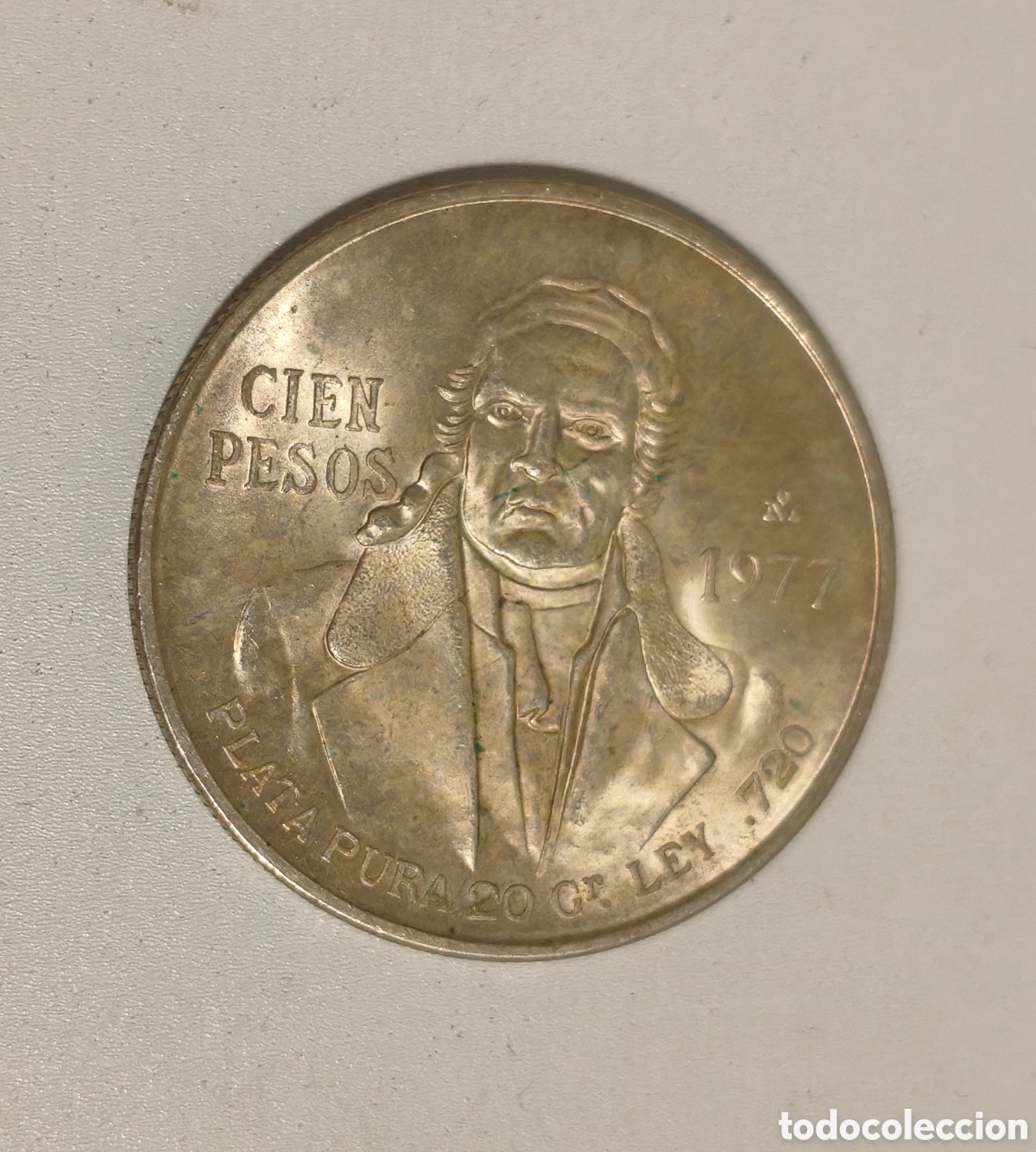 Monedas antiguas de Am&eacute;rica: 100 PESOS MEXICANOS PLATA 1977