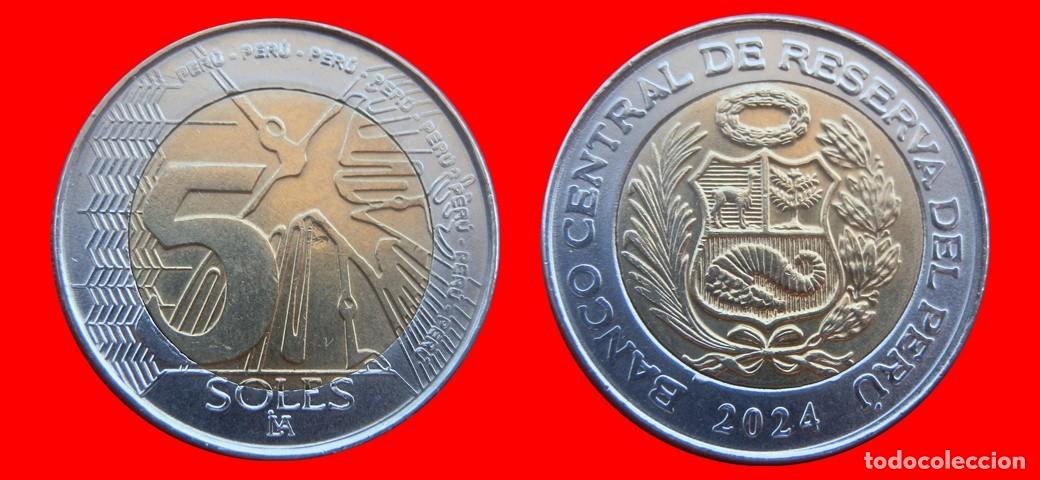 Monedas antiguas de Am&eacute;rica: 5 NUEVOS SOLES 2024 PERU-151178