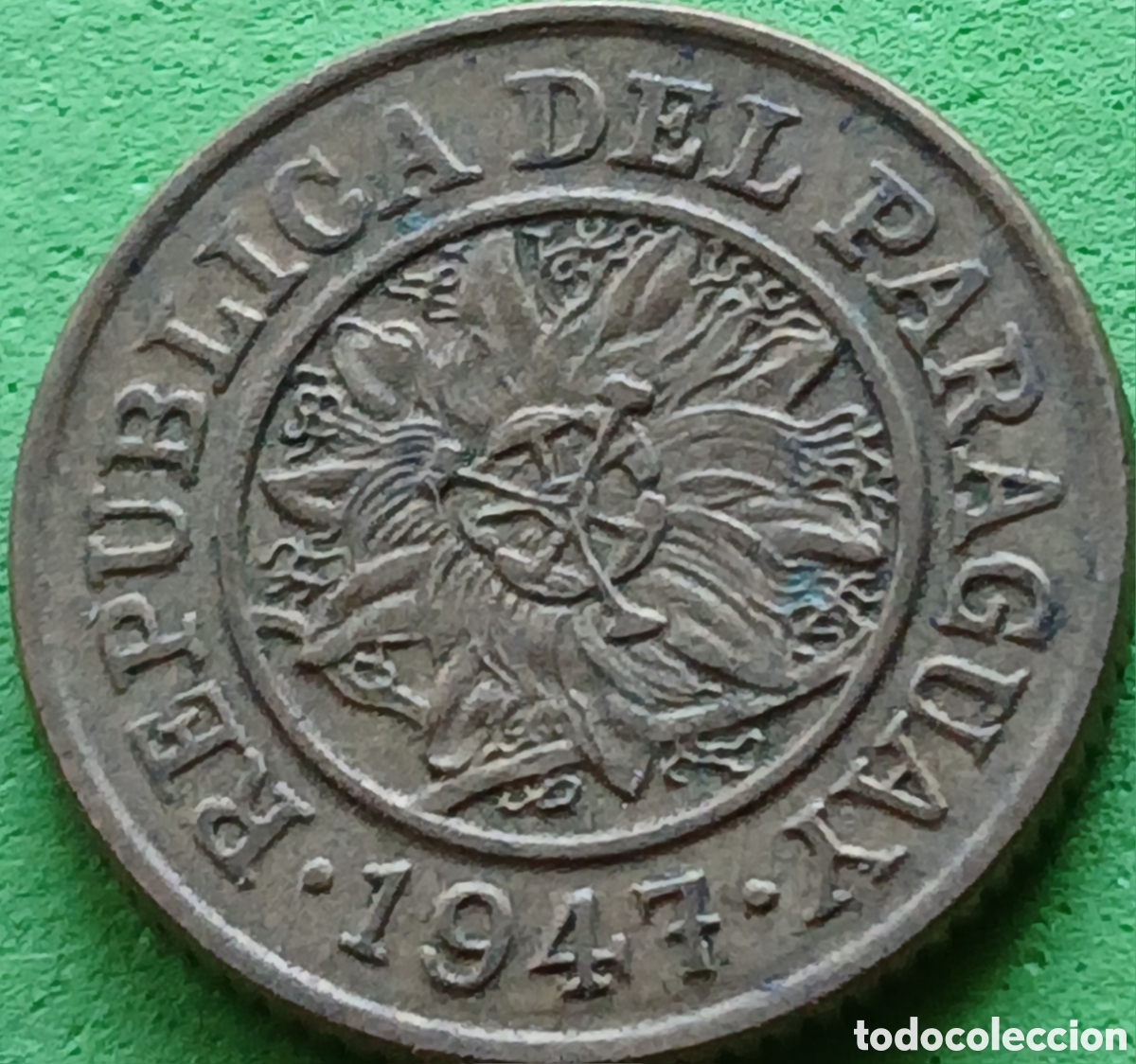 Monedas antiguas de Am&eacute;rica: Paraguay 5 c&eacute;ntimos 1947 km#21