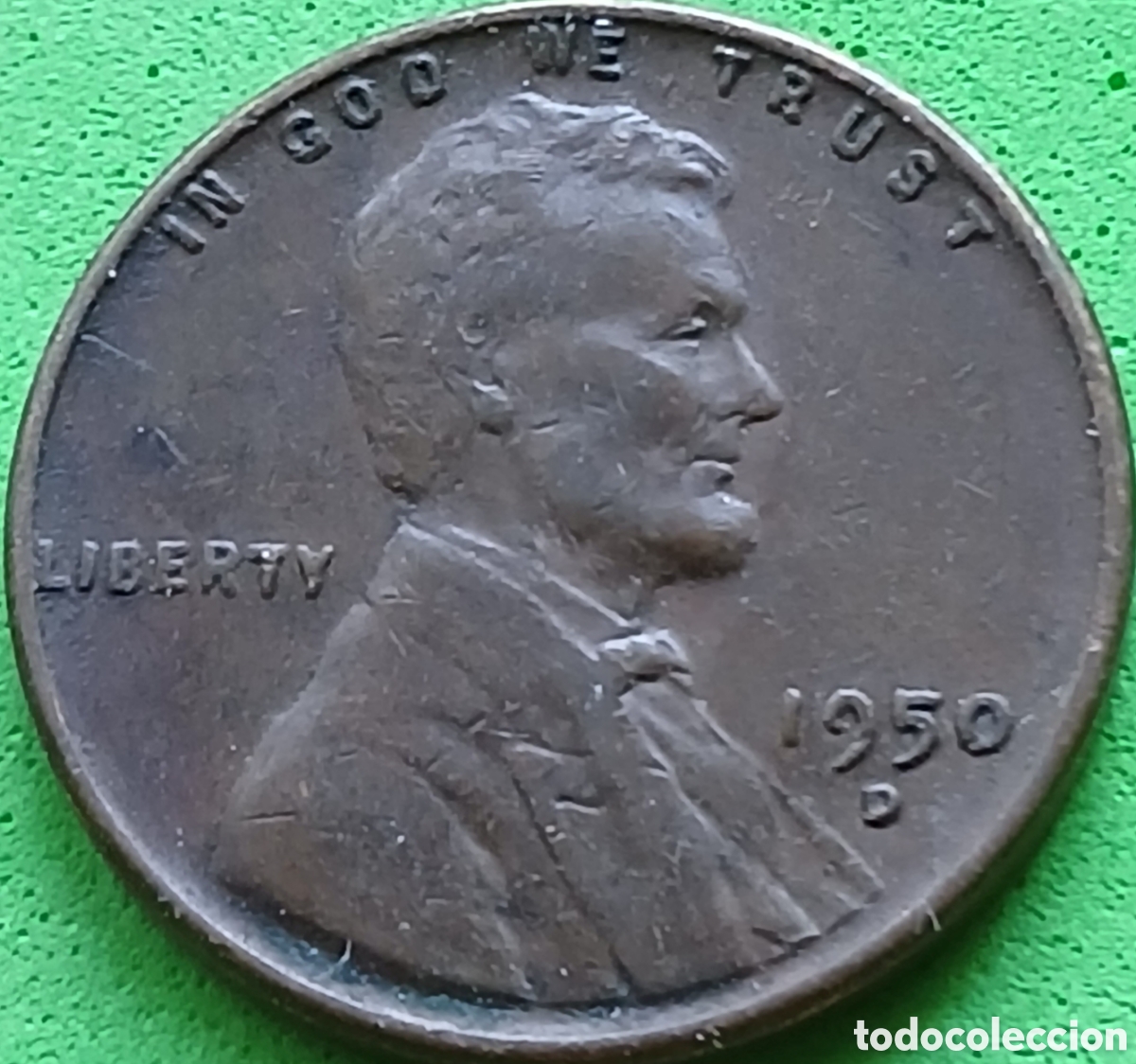 Monedas antiguas de Am&eacute;rica: USA one cent 1950 D km#132
