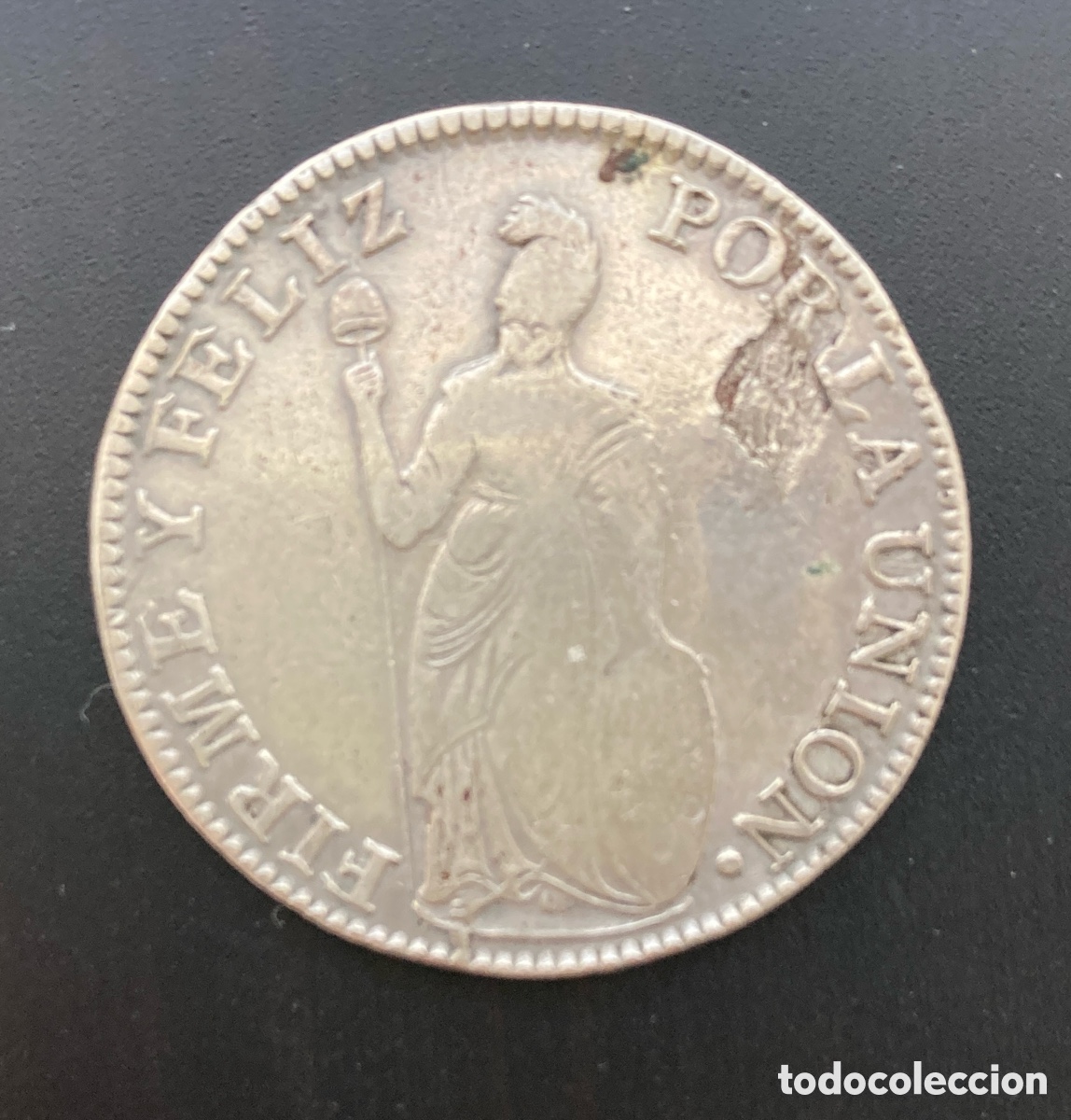 Monedas antiguas de Am&eacute;rica: 4 reales Per&uacute; 1836. Plata.