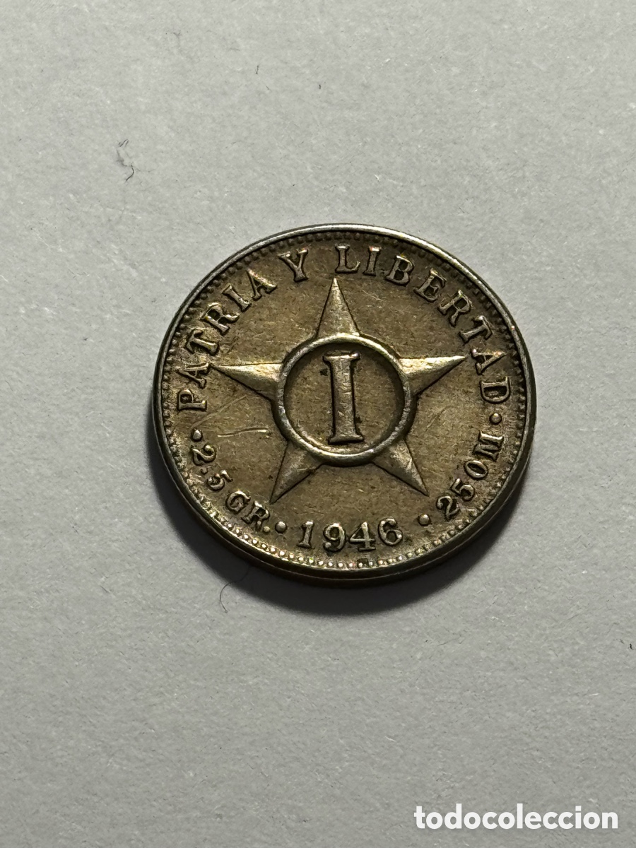 Moedas antigas da Am&eacute;rica: Moneda de 1 centavo 1946 Cuba