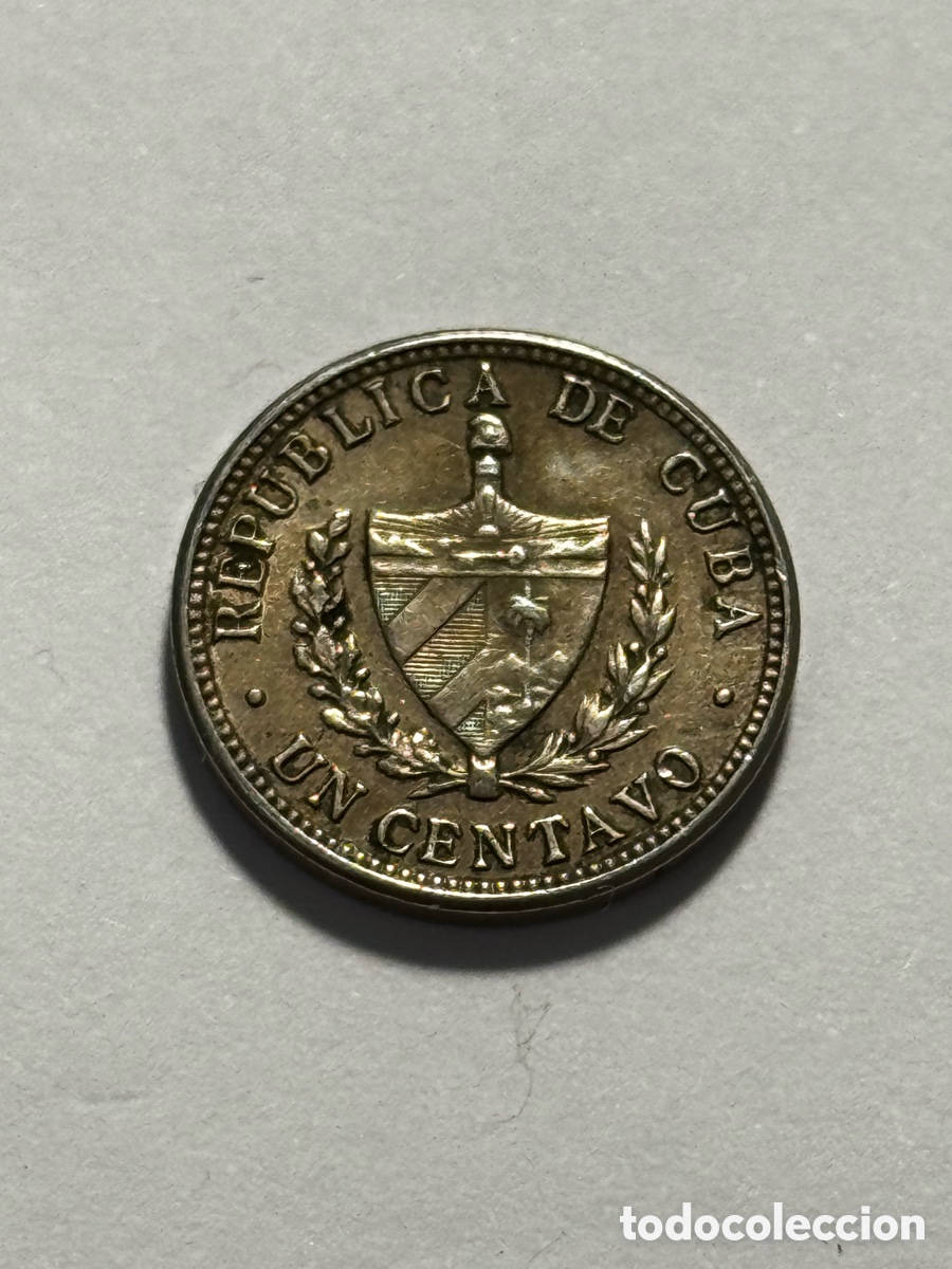 Monedas antiguas de Am&eacute;rica: Moneda de 1 centavo 1946 Cuba - Foto 2