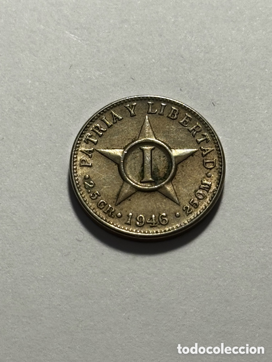 Moedas antigas da Am&eacute;rica: Moneda de 1 centavo de 1946 Cuba