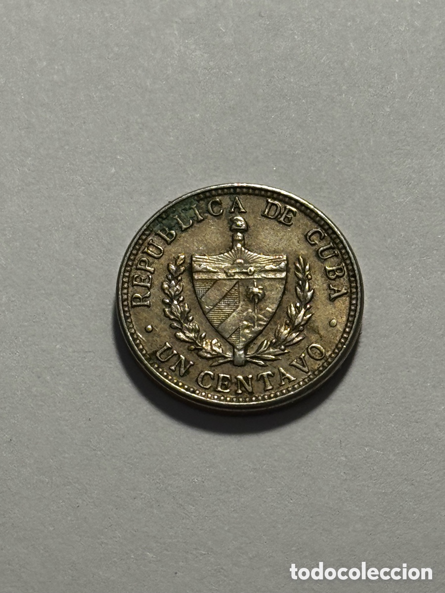 Monedas antiguas de Am&eacute;rica: Moneda de 1 centavo de 1946 Cuba - Foto 2