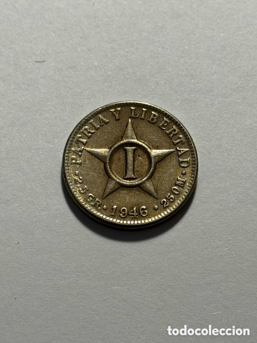 Monedas antiguas de Am&eacute;rica: 1 centavo 1946. Cuba - Foto 1