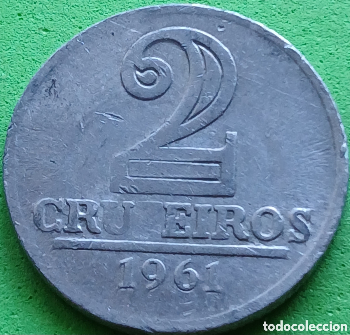 Monedas antiguas de Am&eacute;rica: Brasil 2 cruzeiros 1961 km#571