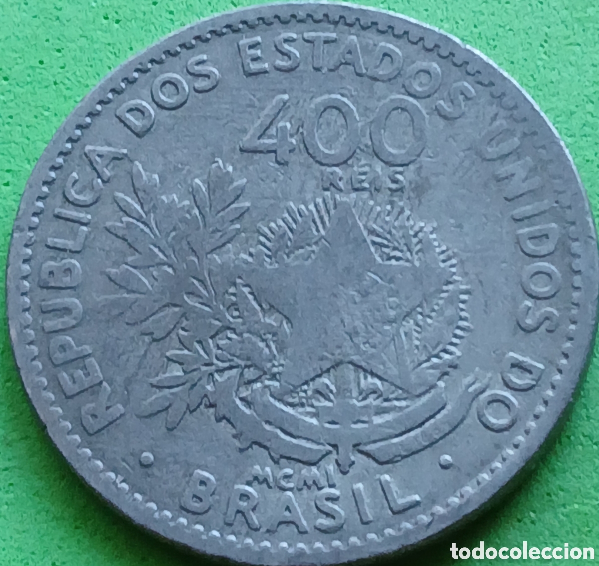 Monedas antiguas de Am&eacute;rica: Brasil 400 reis 1901 km#505