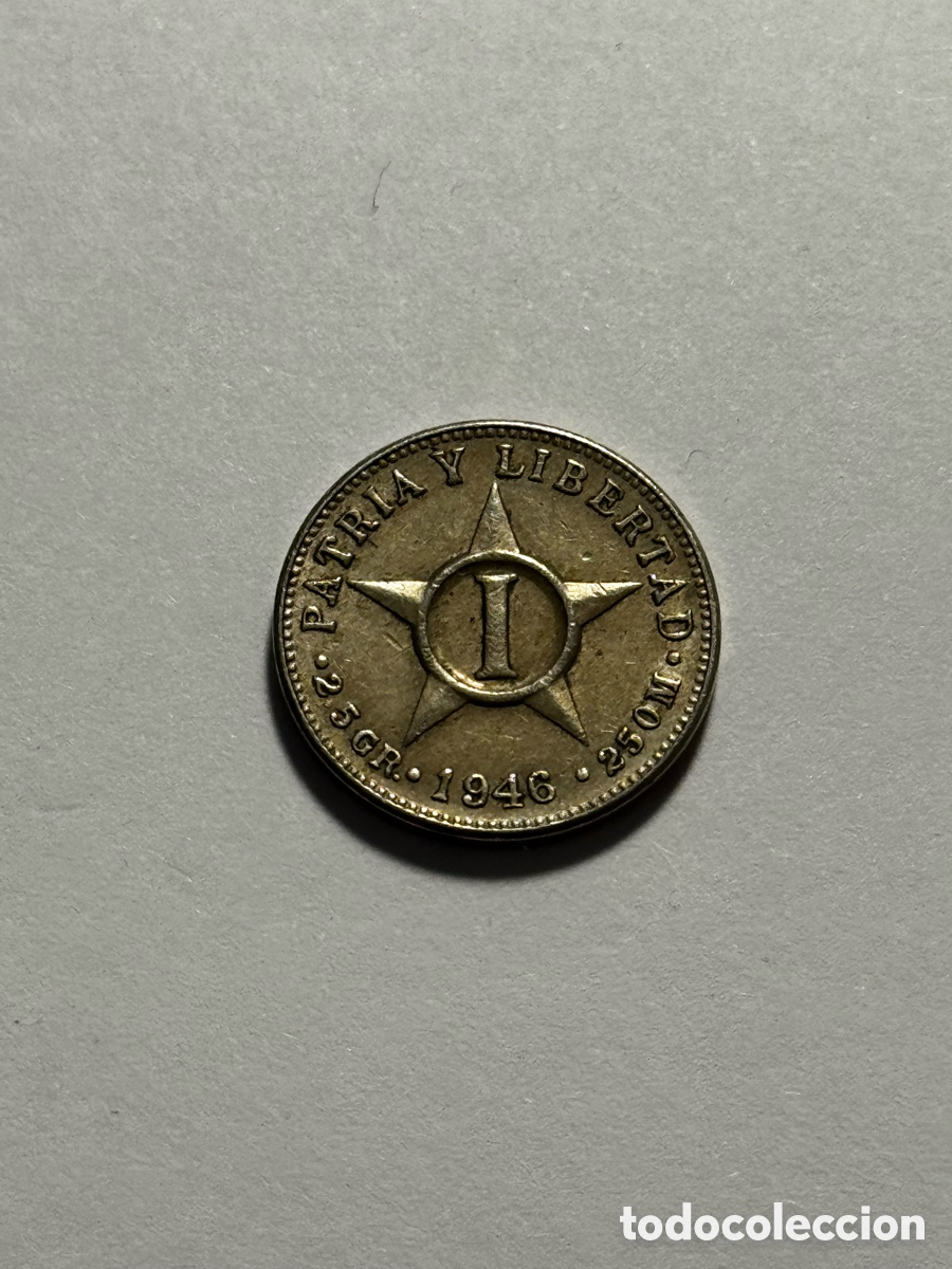 Alte M&uuml;nzen aus Amerika: 1 Centavo Cuba 1946 lat&oacute;n)