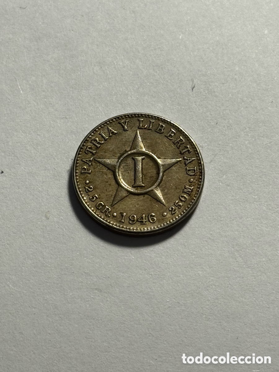 Monedas antiguas de Am&eacute;rica: Moneda de 1 centavo 1946 Cuba - Foto 1