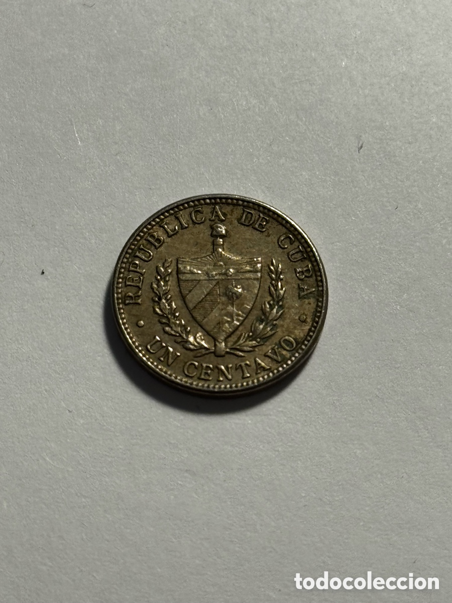 Monedas antiguas de Am&eacute;rica: Moneda de 1 centavo 1946 Cuba - Foto 2