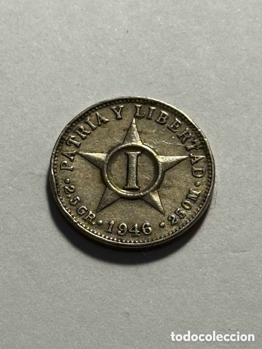 Monedas antiguas de Am&eacute;rica: Moneda de 1 centavo 1946 Cuba - Foto 1