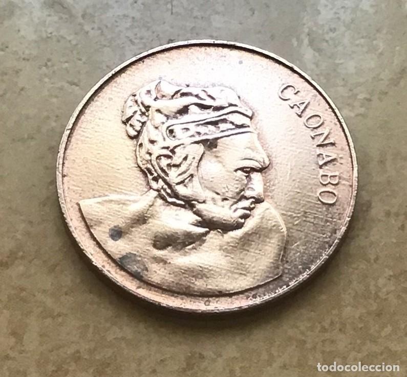 Monedas antiguas de Am&eacute;rica: 1 centavo de Rep&uacute;blica Dominicana. A&ntilde;o 1986 (Caonabo)