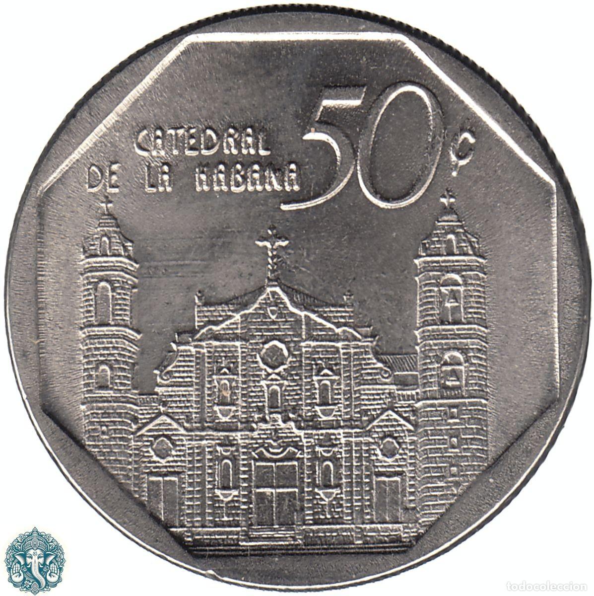 Monedas antiguas de Am&eacute;rica: CUBA 50 Centavos Peso Convertible 2017 Catedral de La Habana KM#578