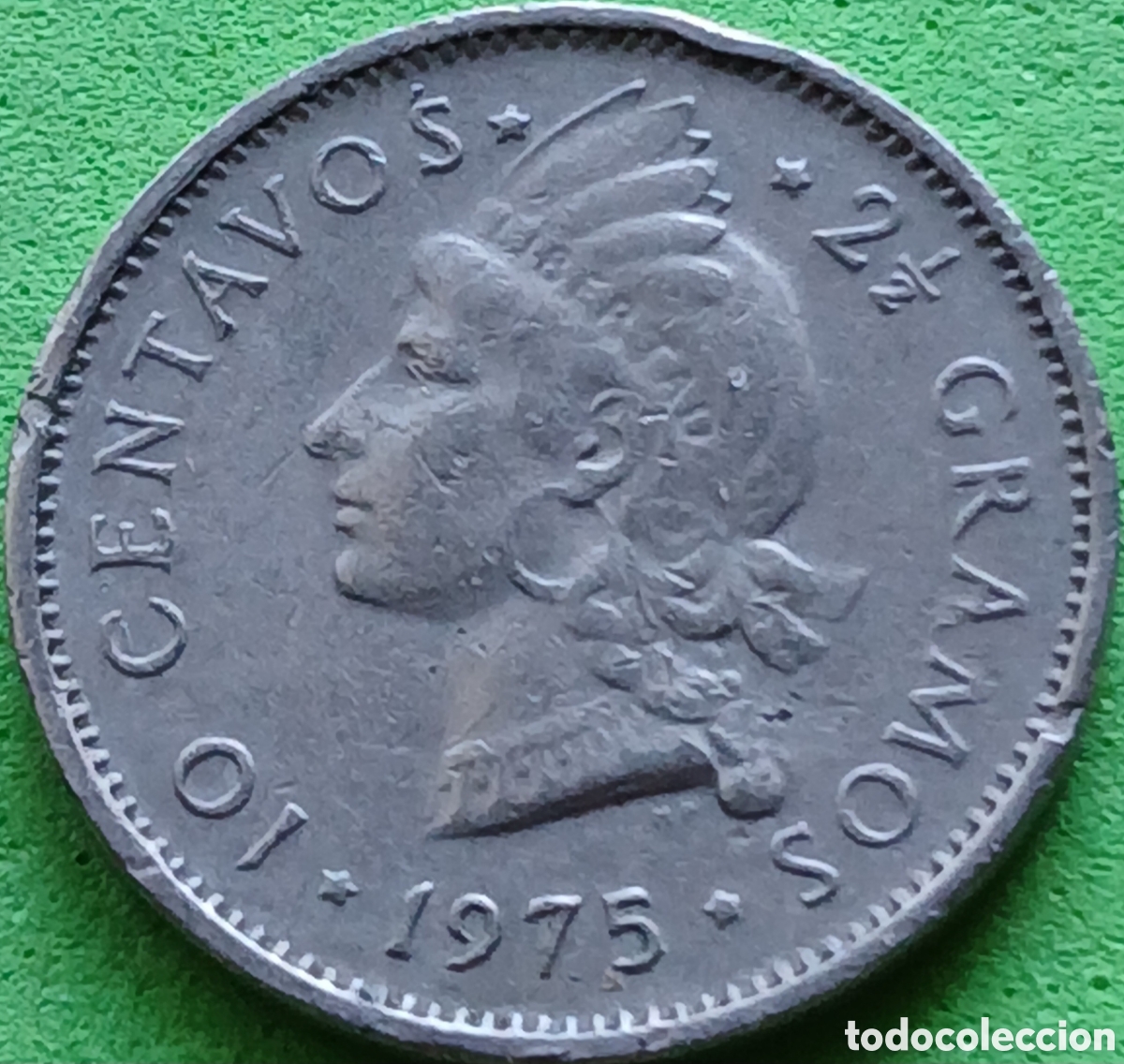 Monedas antiguas de Am&eacute;rica: Rep&uacute;blica Dominicana 10 centavos 1975 km#19a