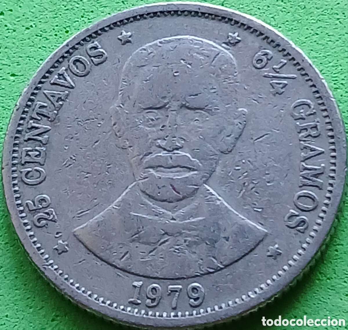 Monedas antiguas de Am&eacute;rica: Rep&uacute;blica Dominicana 25 centavos 1979 km#51