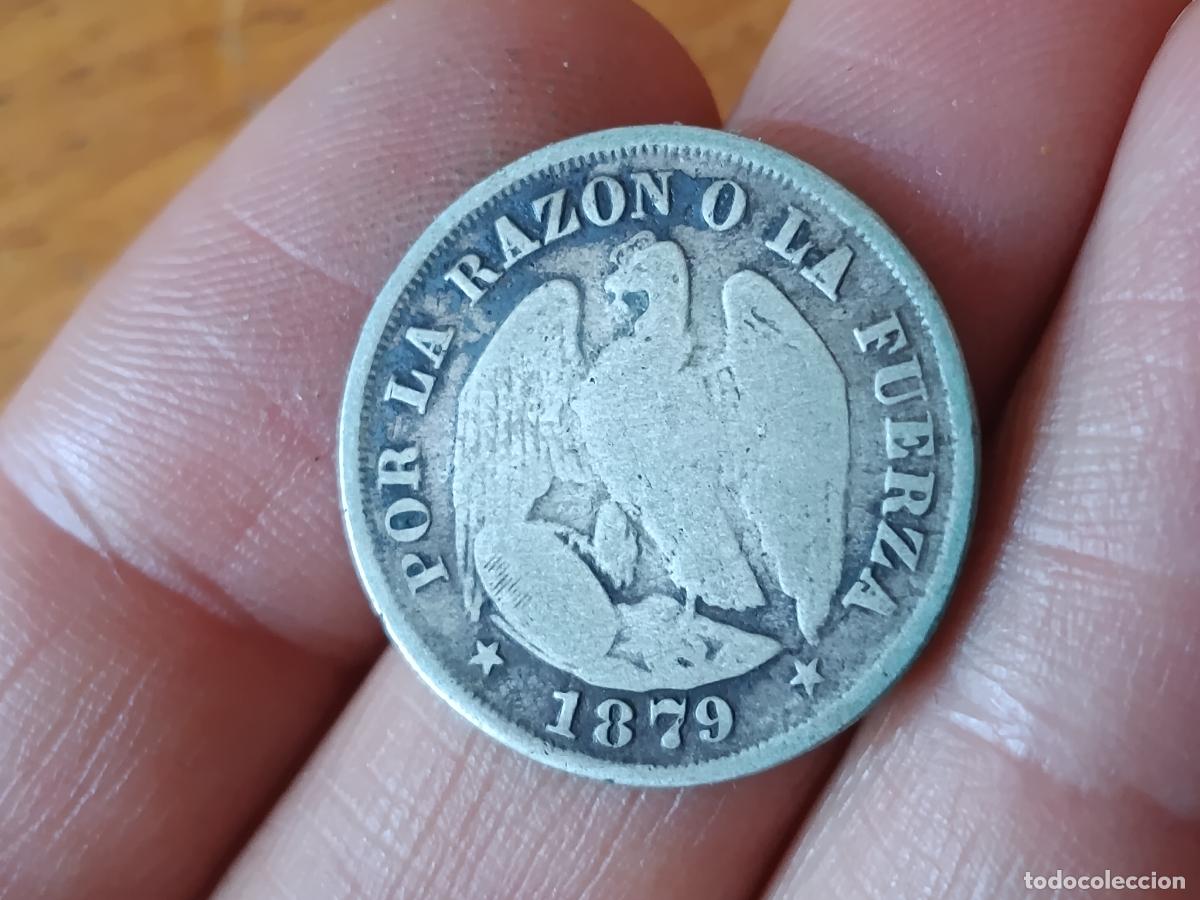 Monedas antiguas de Am&eacute;rica: Chile. 20 centavos de plata de 1879