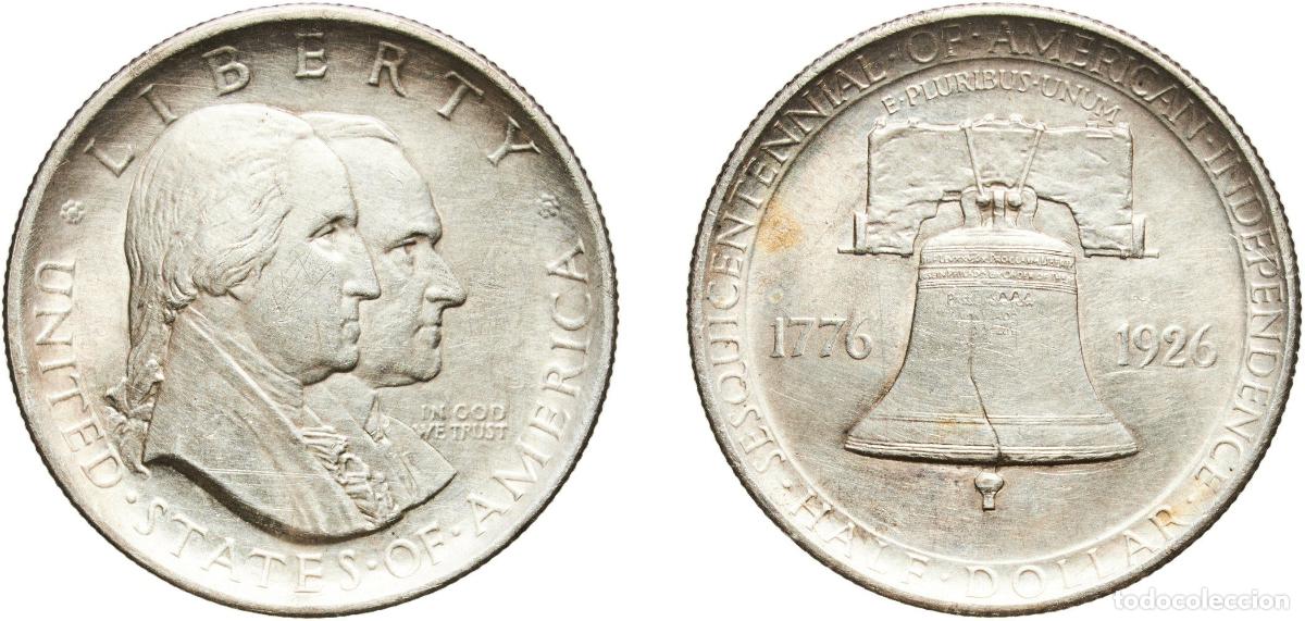 Monedas antiguas de Am&eacute;rica: United States Federal republic 1926 &frac12; Dollar (Sesquicentennial of American Independence) Silver (.9